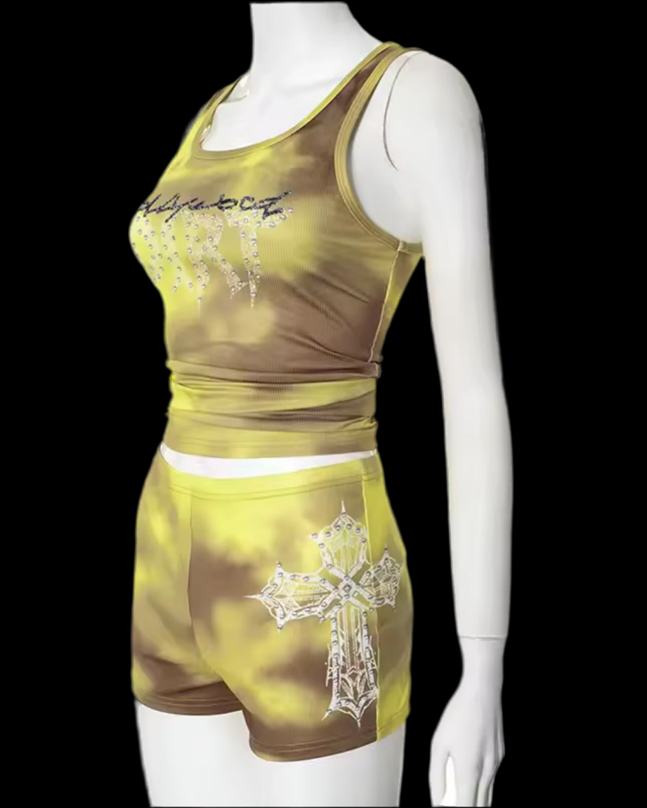 Melon Rhinestone (Tank + Shorts)
