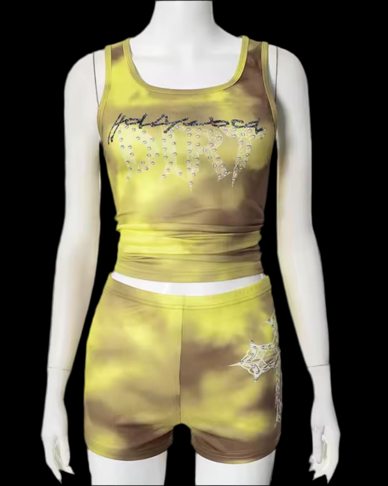 Melon Rhinestone (Tank + Shorts)